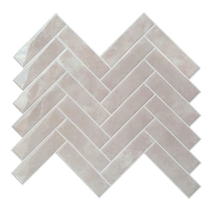 3D Glossy Chevron Peel and Stick Backsplash – Modern Kitchen Wall Tile