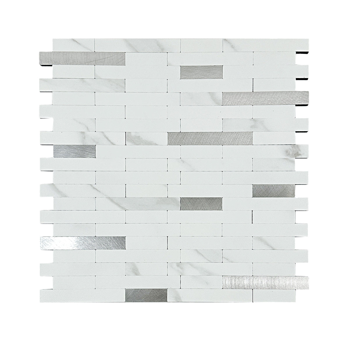Marble-effect mosaic wall panels